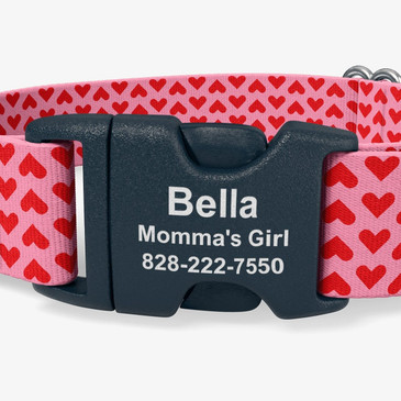 closeup of buckle personalization
